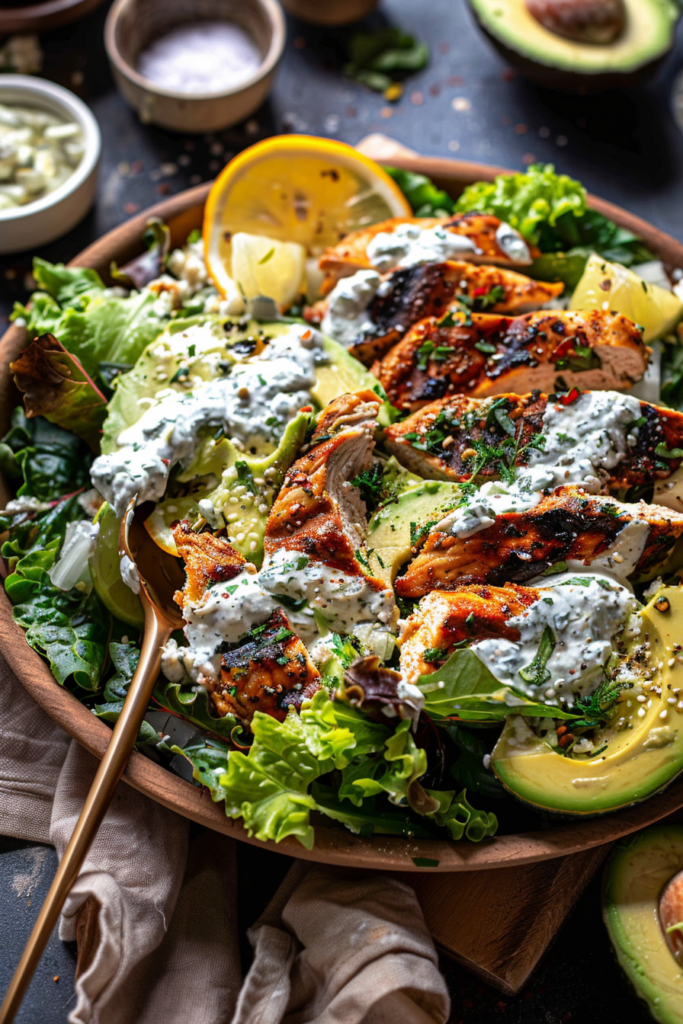 Fresh and Flavorful Chicken Tzatziki Salad Recipe | Easy & Healthy