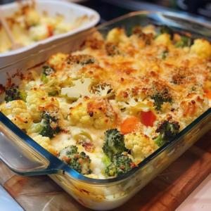 Broccoli and Cauliflower Bake