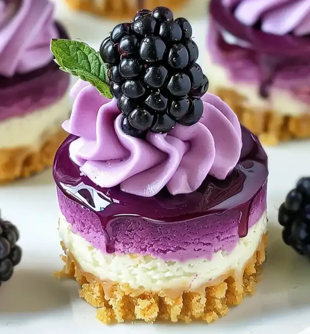 blackberry lavender cheesecake bites